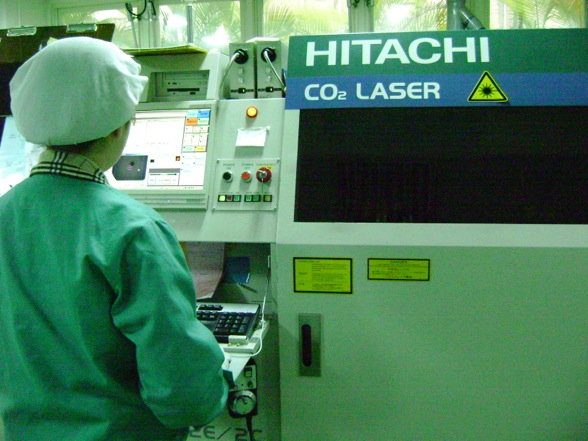 Our Engineer Running the Laser